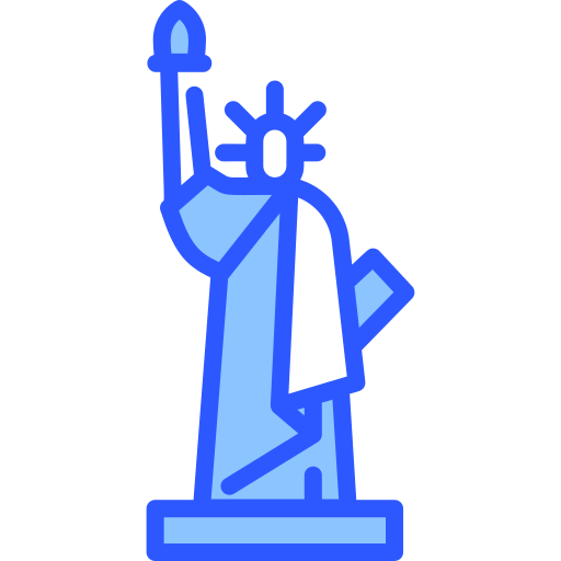 Statue of liberty Vitaliy Gorbachev Blue icon