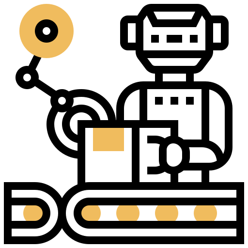 robot Meticulous Yellow shadow icono