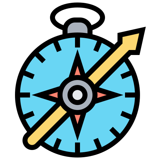kompas Meticulous Lineal Color icoon