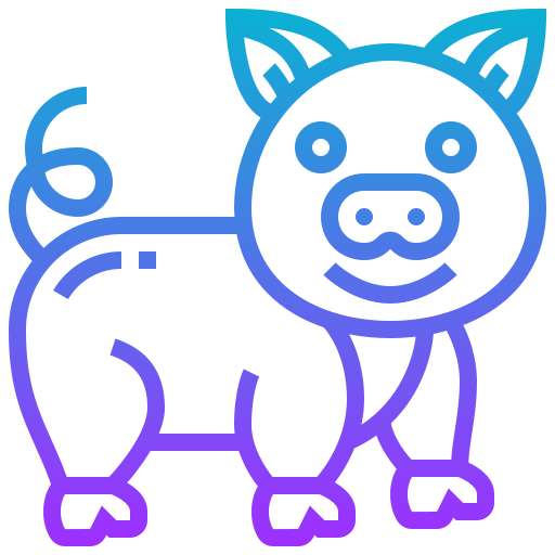 cerdo Meticulous Gradient icono