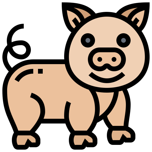 Pig Meticulous Lineal Color icon