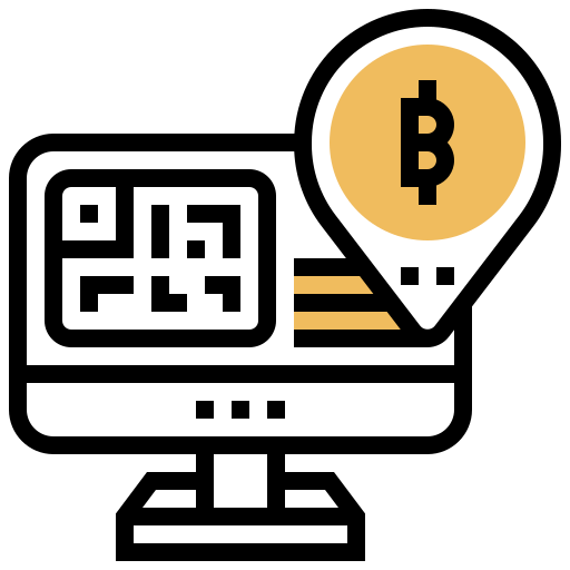 bitcoin Meticulous Yellow shadow icono