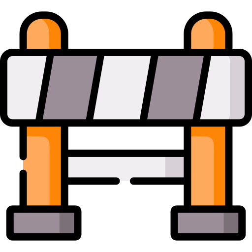 Road block Special Lineal color icon