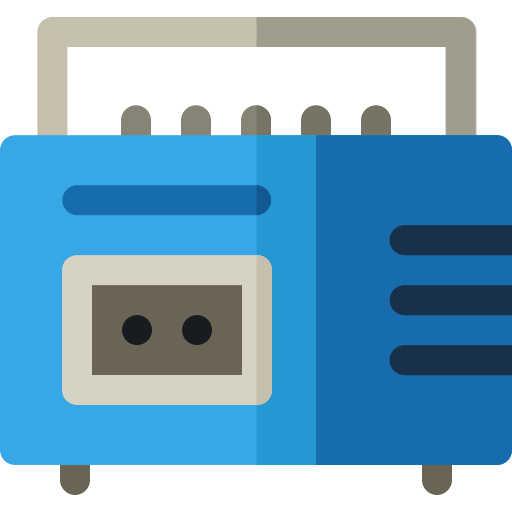 Cassette player Basic Rounded Flat icon