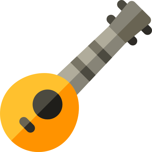 banjo Basic Rounded Flat Icône