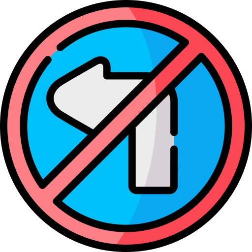 No turn left Special Lineal color icon