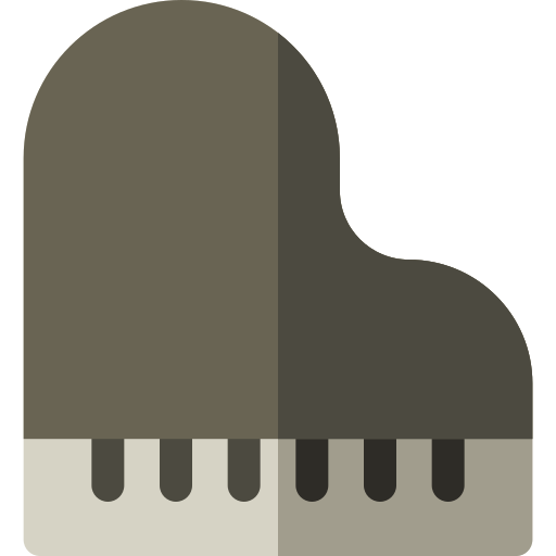 Piano Basic Rounded Flat icon