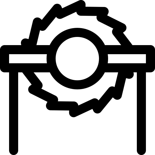 cirkelzaag Basic Rounded Lineal icoon