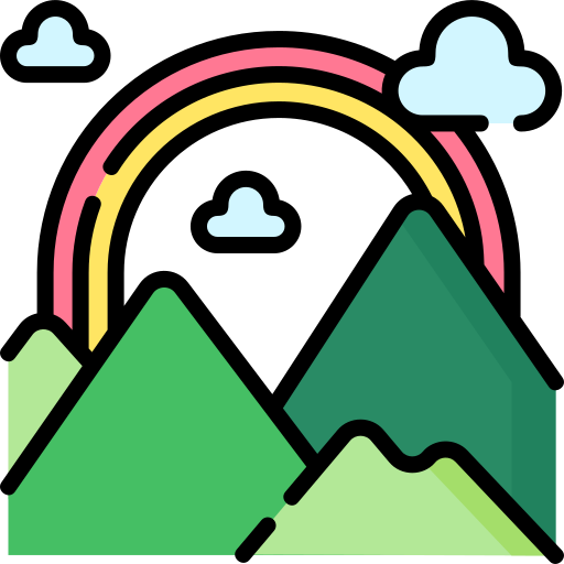arco iris Special Lineal color icono