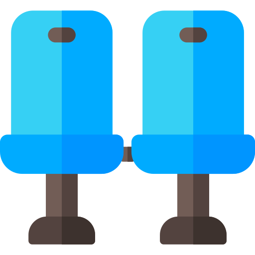 chaises Basic Rounded Flat Icône
