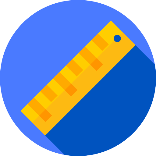 gobernante Flat Circular Flat icono