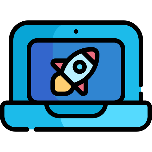computer portatile Kawaii Lineal color icona
