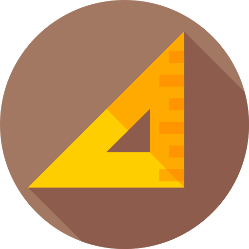 三角定規 Flat Circular Flat icon