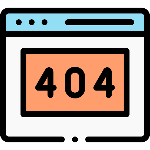 Error 404 Detailed Rounded Lineal color icon