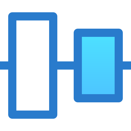 Vertical alignment Smooth Rounded Color icon