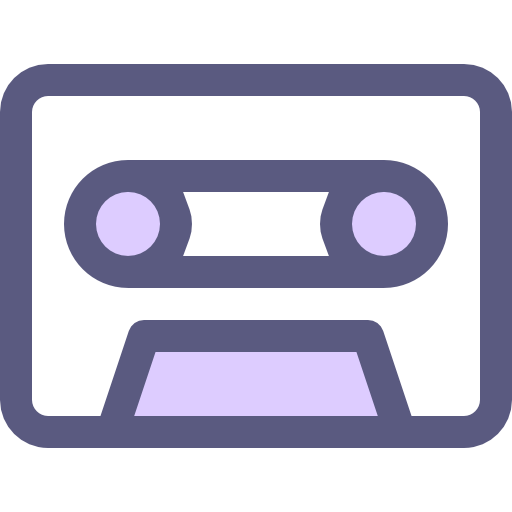 Cassette Smooth Rounded Color icon
