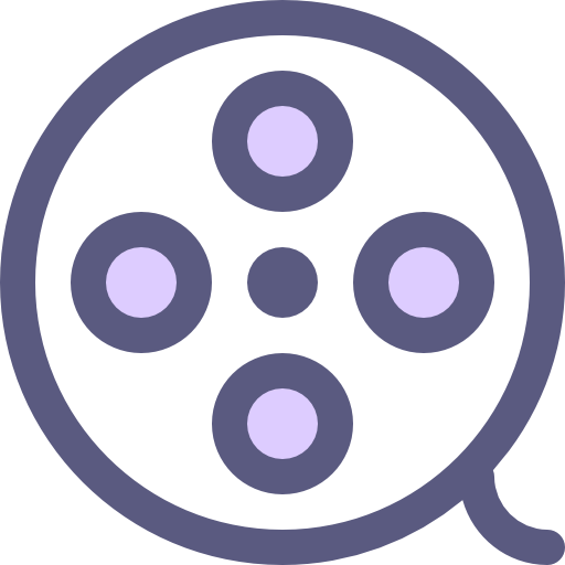 Film reel Smooth Rounded Color icon