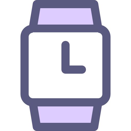Wristwatch Smooth Rounded Color icon