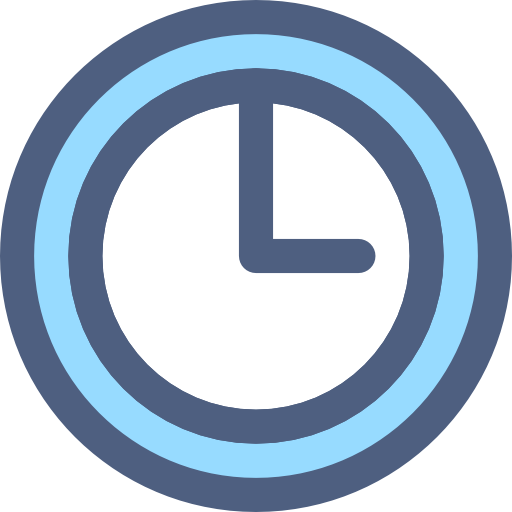 reloj Smooth Rounded Color icono