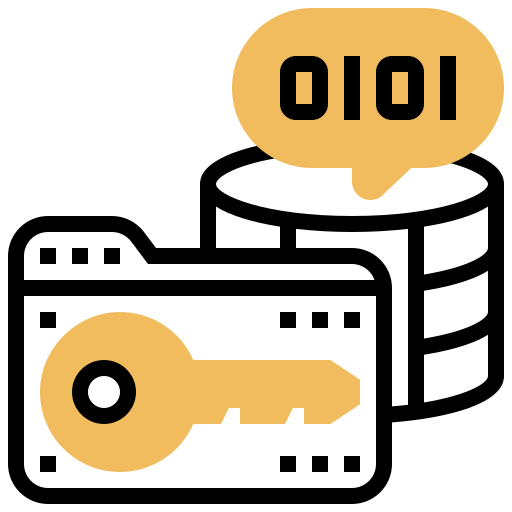 Data encryption Meticulous Yellow shadow icon