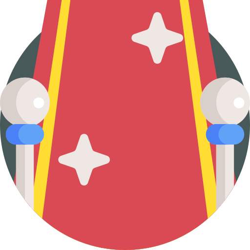 czerwony dywan Detailed Flat Circular Flat ikona