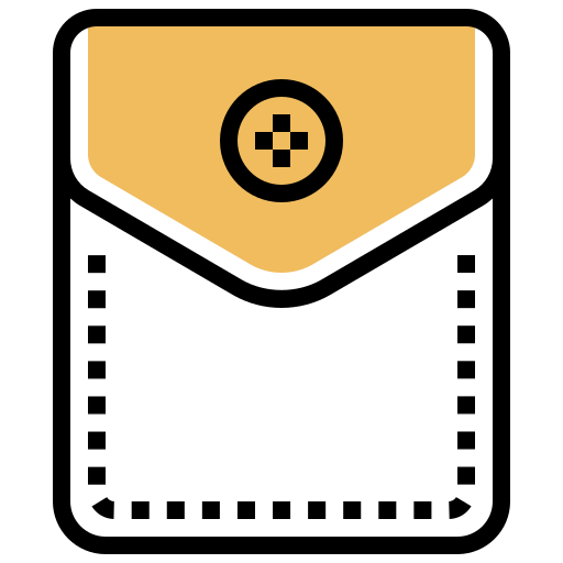 Pocket patch Meticulous Yellow shadow icon
