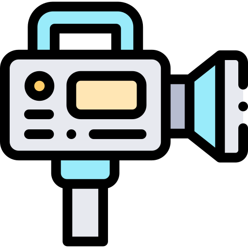 Video camera Detailed Rounded Lineal color icon