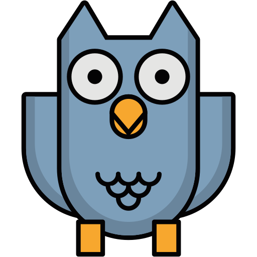 Owl Generic Thin Outline Color icon