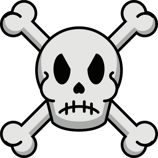 Skull Generic Thin Outline Color icon