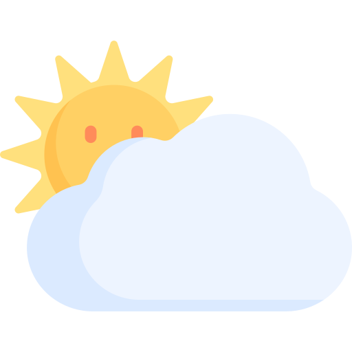 wolken en zon Special Flat icoon
