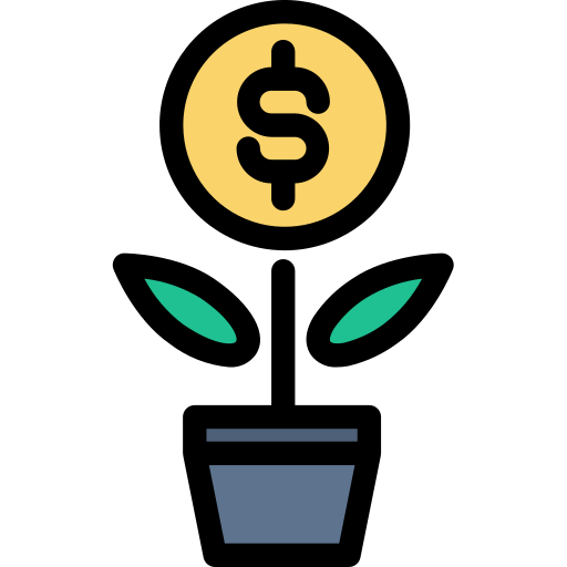 crescita del denaro Kosonicon Lineal color icona