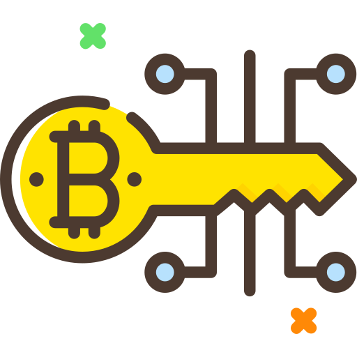 cifrado de bitcoin SBTS2018 Lineal Color icono