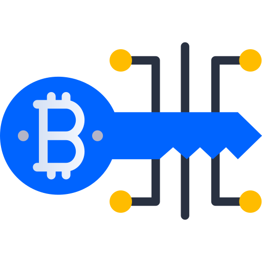Bitcoin encryption SBTS2018 Flat icon
