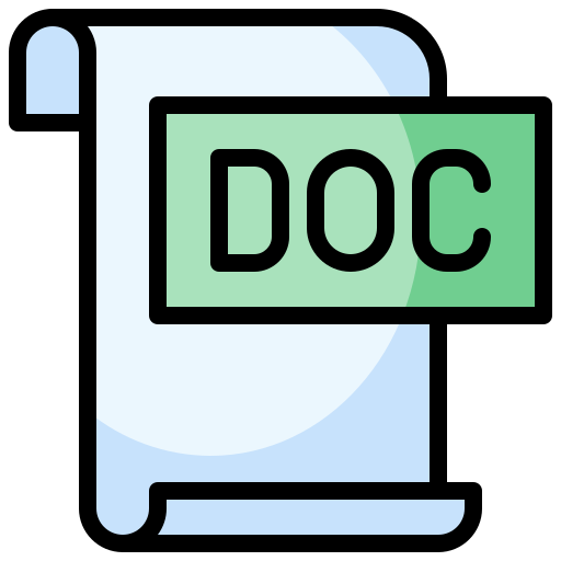 fichier doc Generic Outline Color Icône