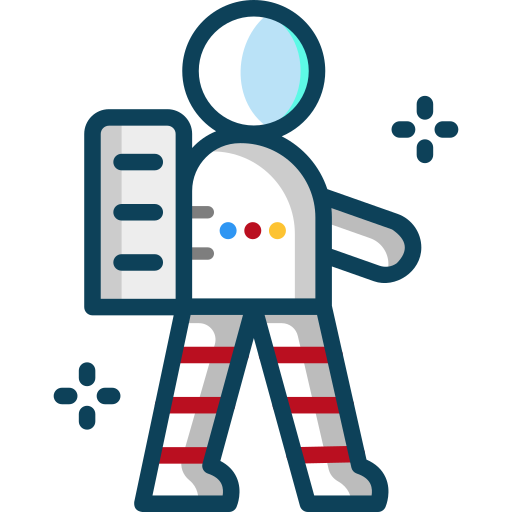 astronauta SBTS2018 Lineal Color icona