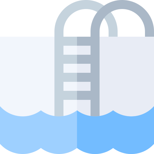 zwembad Basic Straight Flat icoon