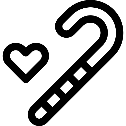 cukierkowa laska Basic Rounded Lineal ikona