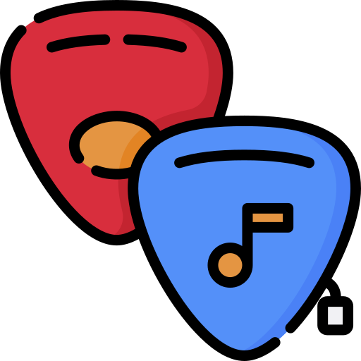 Guitar picks Special Lineal color icon