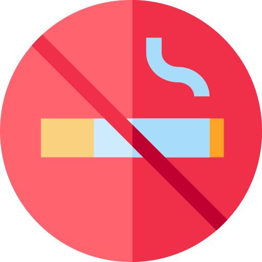 niet roken Basic Straight Flat icoon