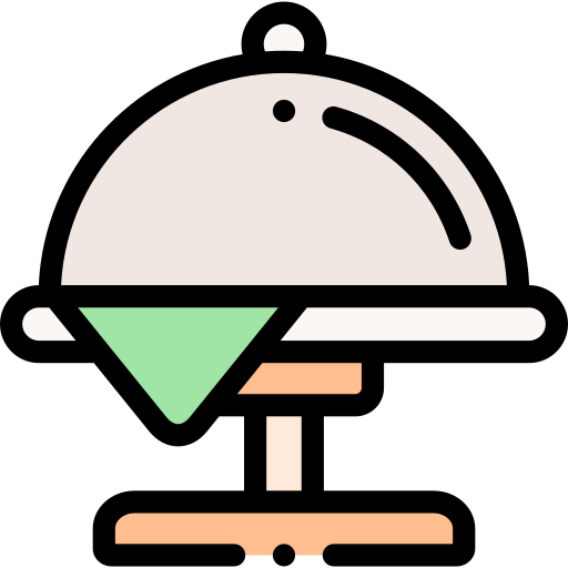 Food tray Detailed Rounded Lineal color icon