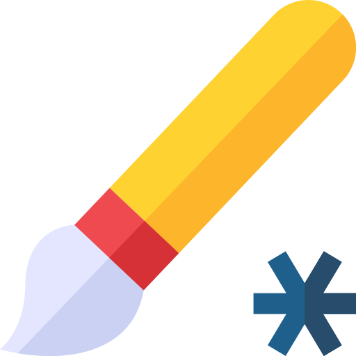 Paintbrush Basic Straight Flat icon