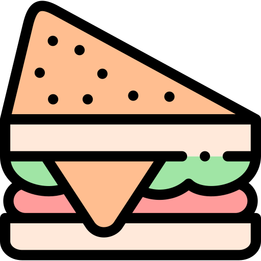 sandwich Detailed Rounded Lineal color icon
