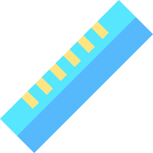 liniaal Basic Straight Flat icoon