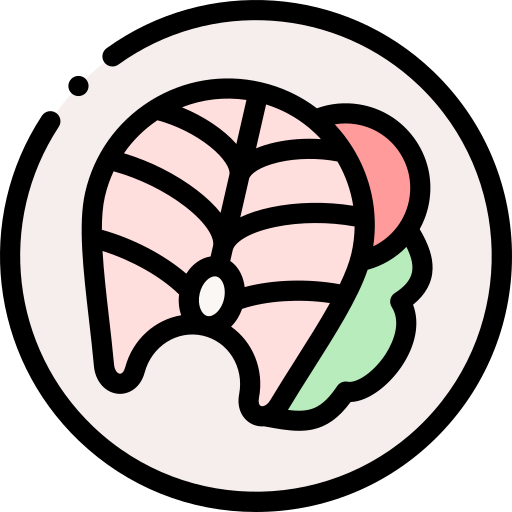 Łosoś Detailed Rounded Lineal color ikona