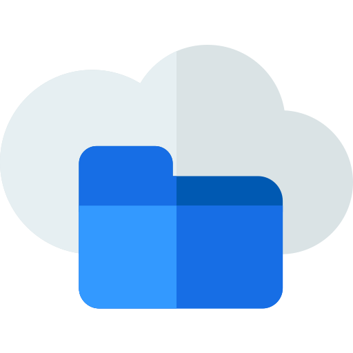 almacenamiento en la nube Basic Rounded Flat icono