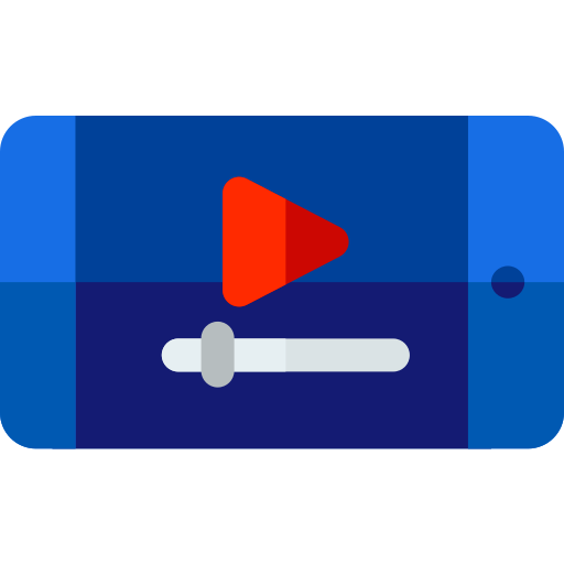 Stream video Basic Rounded Flat icon