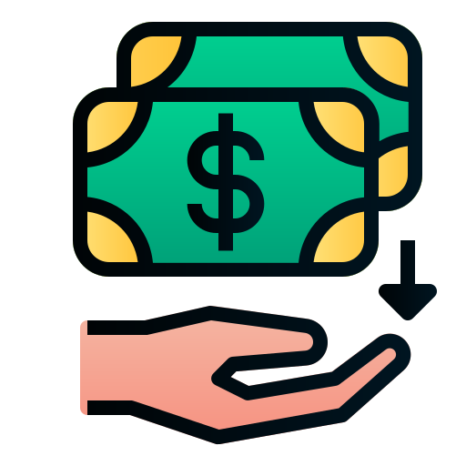 Cashback Andinur Lineal Color Gradient icon