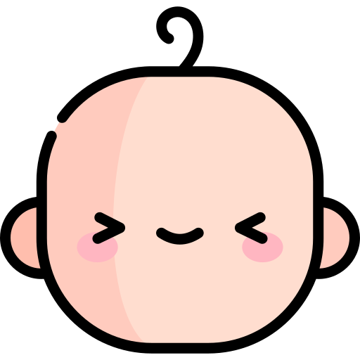 男の赤ちゃん Kawaii Lineal color icon