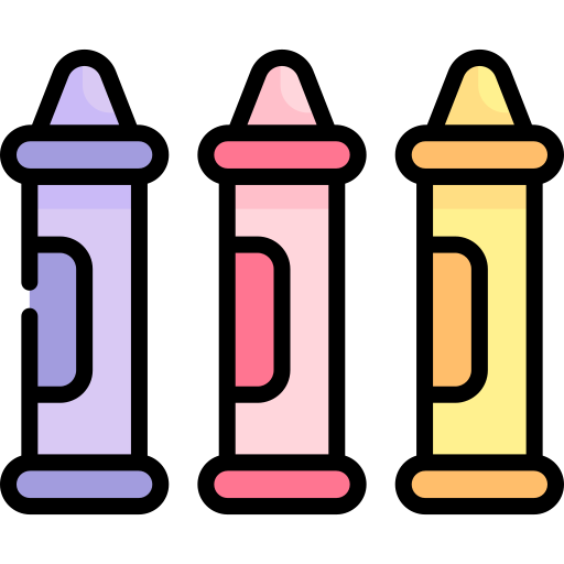 lápiz Kawaii Lineal color icono