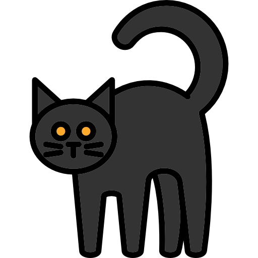 Черный кот  иконка